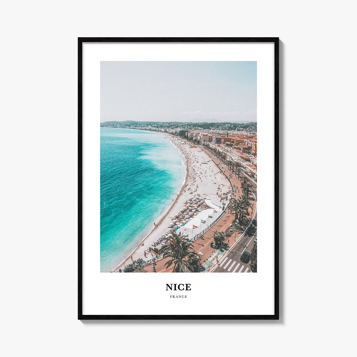 Nice colorful classic poster of France – vertical wall art, unframed print shown in interior mockup
