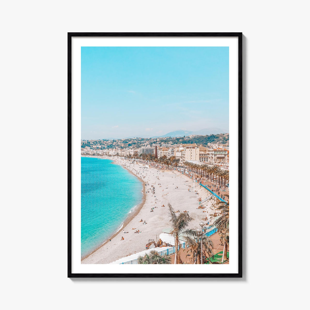 Nice no. 1 colorful photo poster of France – vertical wall art, unframed print shown in interior mockup