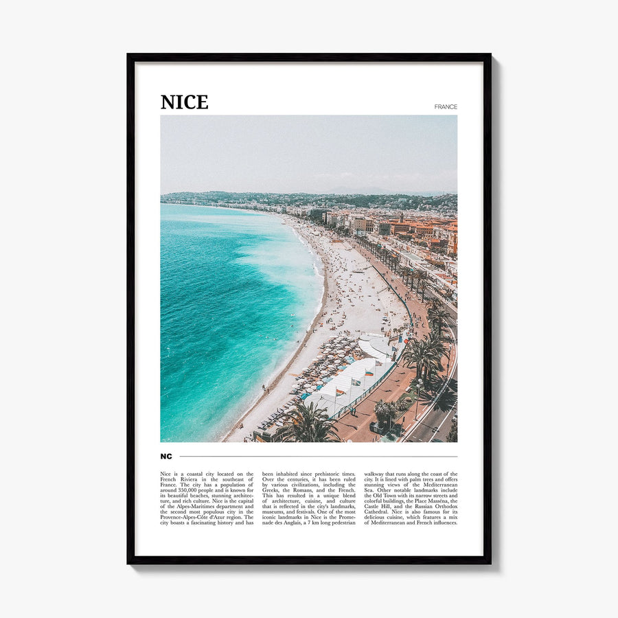 Nice Travel Poster, framed poster mockup