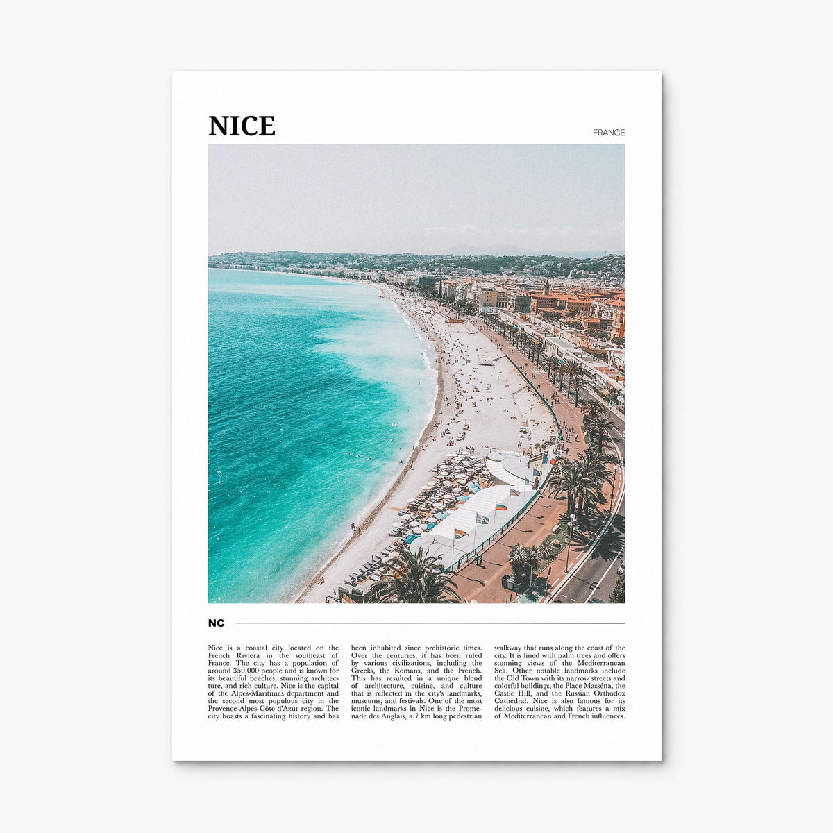 Nice Travel Poster, print only (unframed)