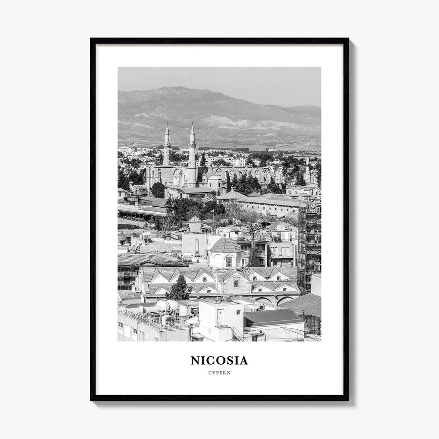 Nicosia Classic Poster, framed poster mockup