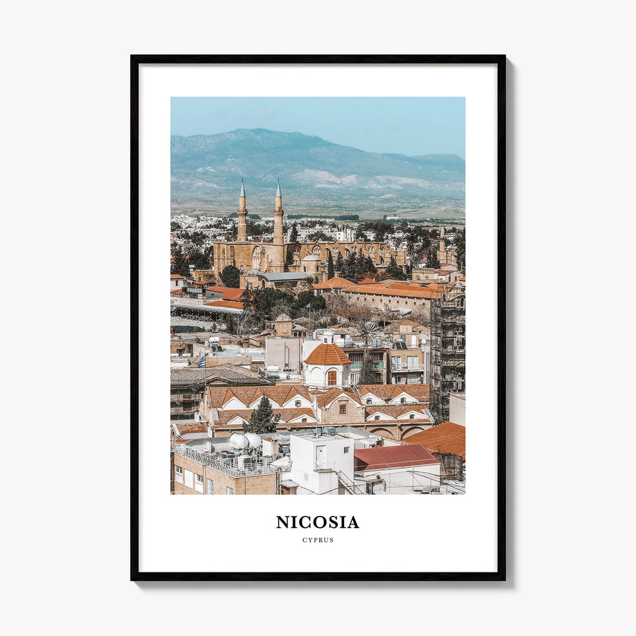 Nicosia Classic Poster, framed poster mockup