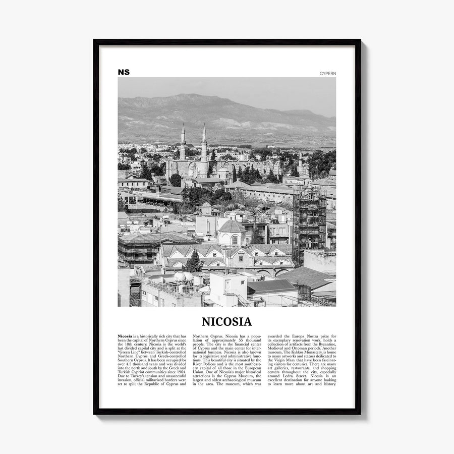 Nicosia Newspaper Poster, framed poster mockup