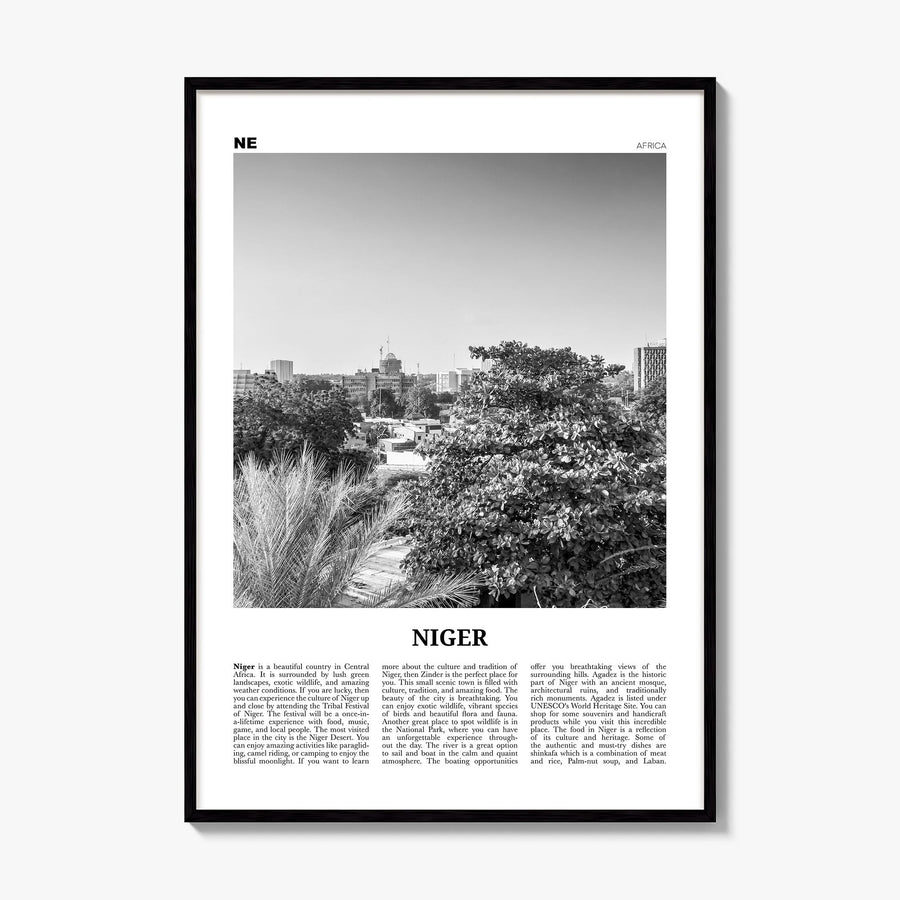 Niger Newspaper Poster, framed poster mockup