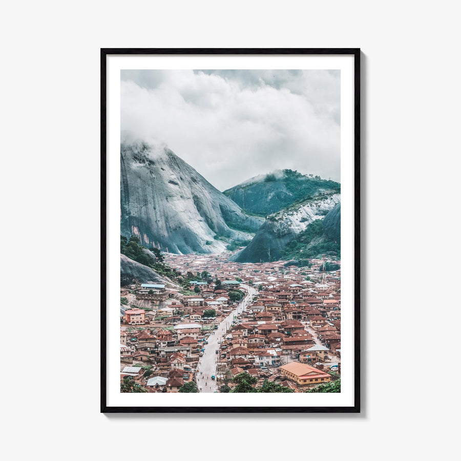 Nigeria colorful photo poster of Africa – vertical wall art, unframed print shown in interior mockup