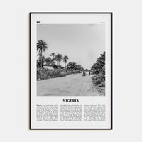 Nigeria No 1 Poster None / 8x12 in Nbourhood Travel B&W Poster