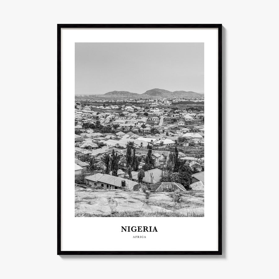 Nigeria Classic No 1 Poster, framed poster mockup