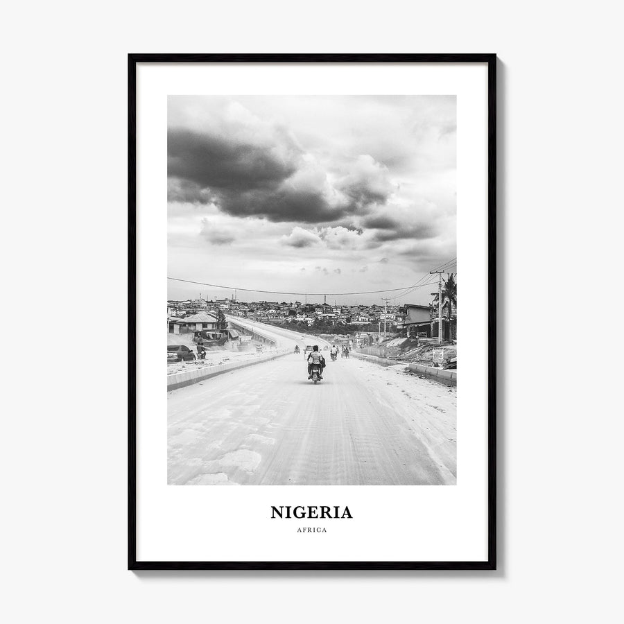Nigeria Classic No 3 Poster, framed poster mockup