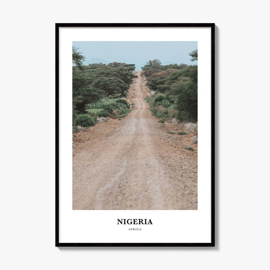 Nigeria Classic Poster, framed poster mockup