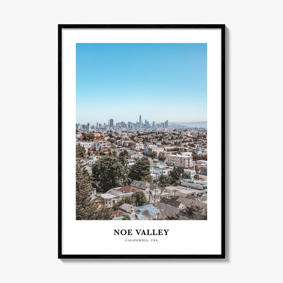 Noe Valley Classic Poster, framed poster mockup