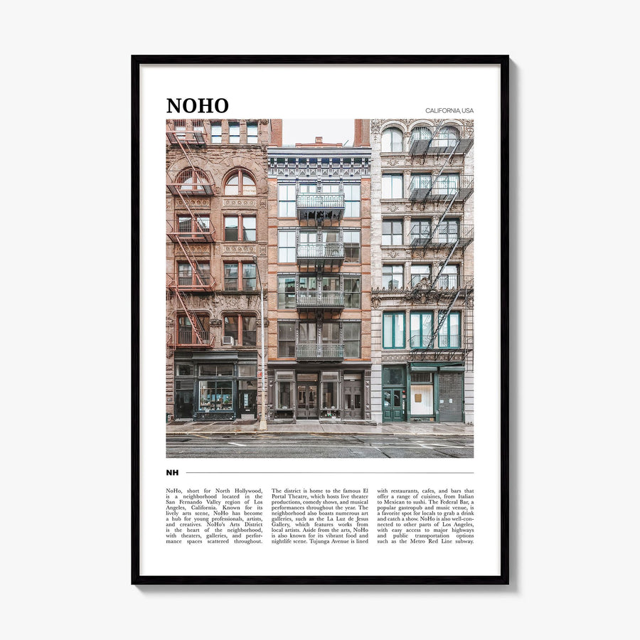 Noho Travel Poster, framed poster mockup
