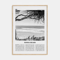 Noosa Heads No 1 Poster Natural Wood / 8x12 in Nbourhood Travel B&W Poster