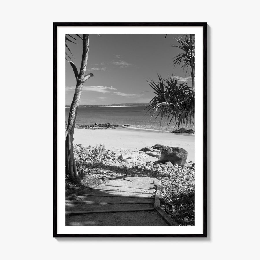 Noosa Heads Photo Poster, framed poster mockup, white border