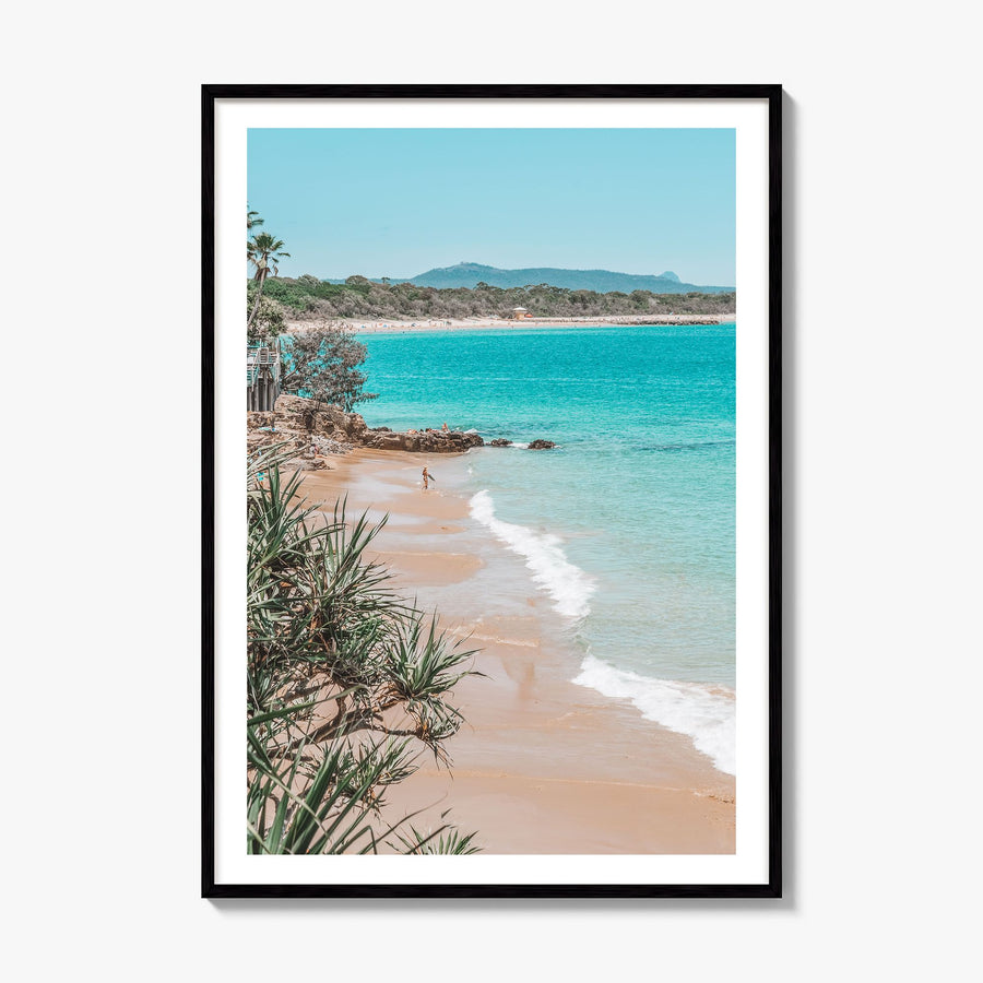 Noosa Heads Photo Poster, framed poster mockup, white border