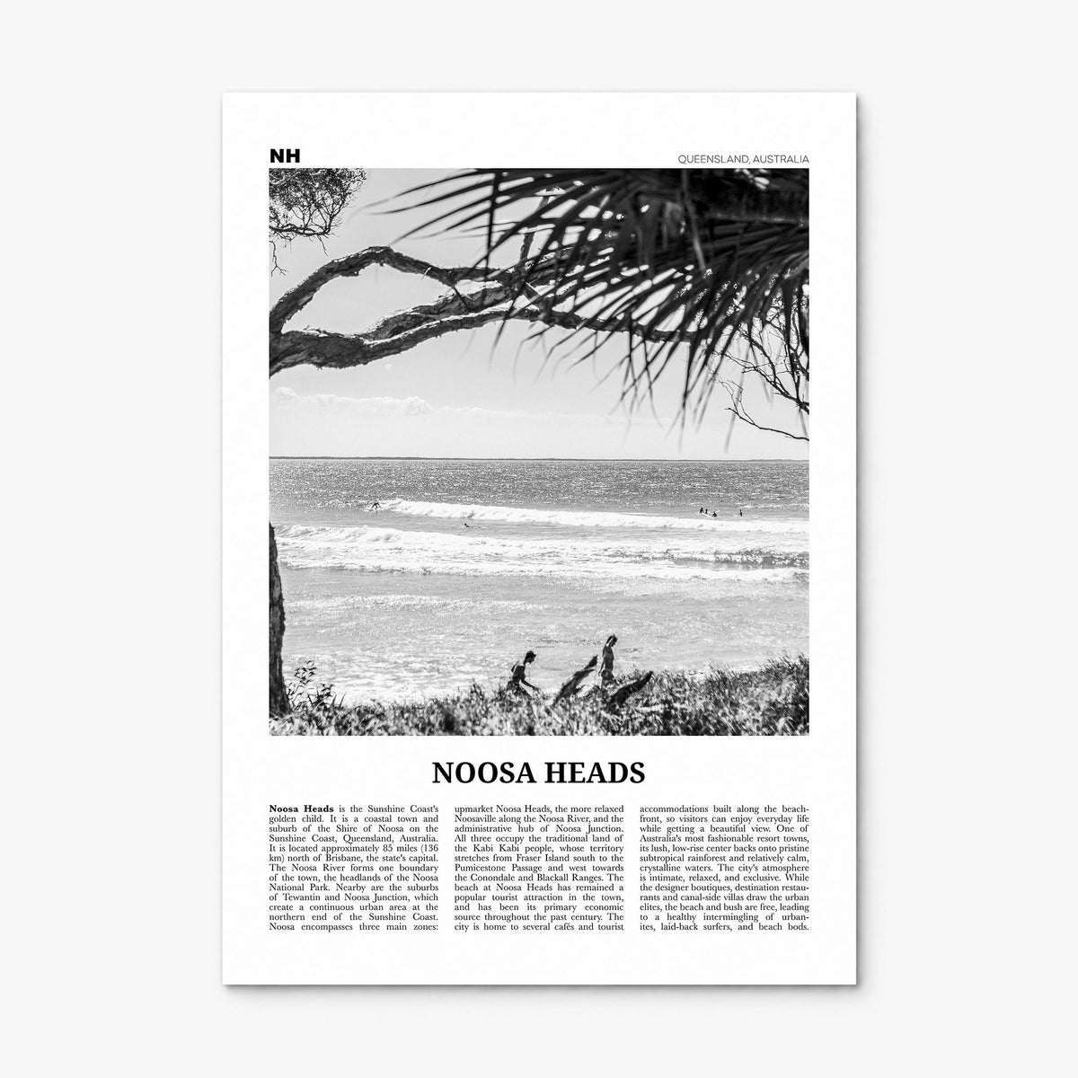 Noosa Heads Newspaper No 1 Poster, print only (unframed)