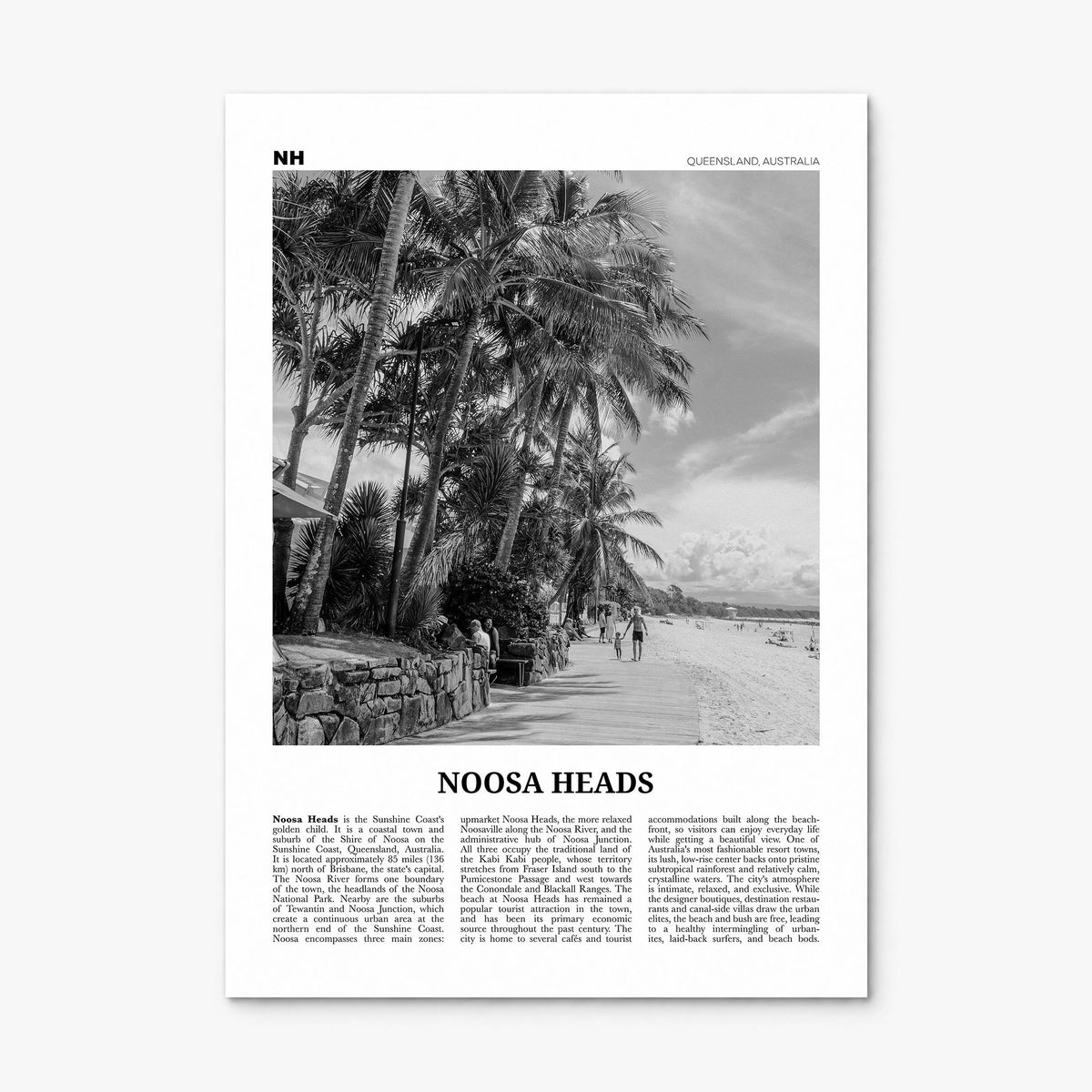 Noosa Heads Newspaper No 2 Poster, print only (unframed)