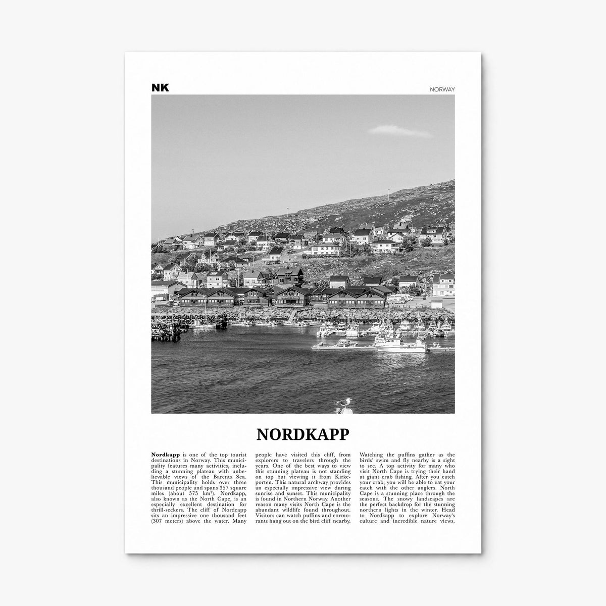 Nordkapp Newspaper Poster, print only (unframed)