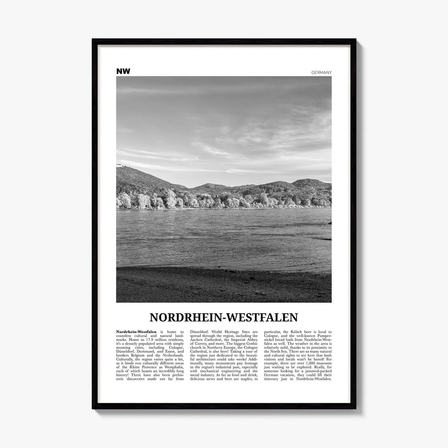 Nordrhein-Westfalen Newspaper Poster, framed poster mockup