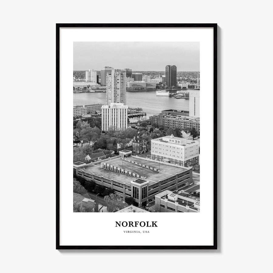 Norfolk, Virginia Classic Poster, framed poster mockup