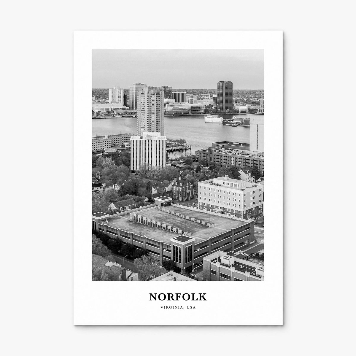 Norfolk, Virginia Classic Poster, print only (unframed)