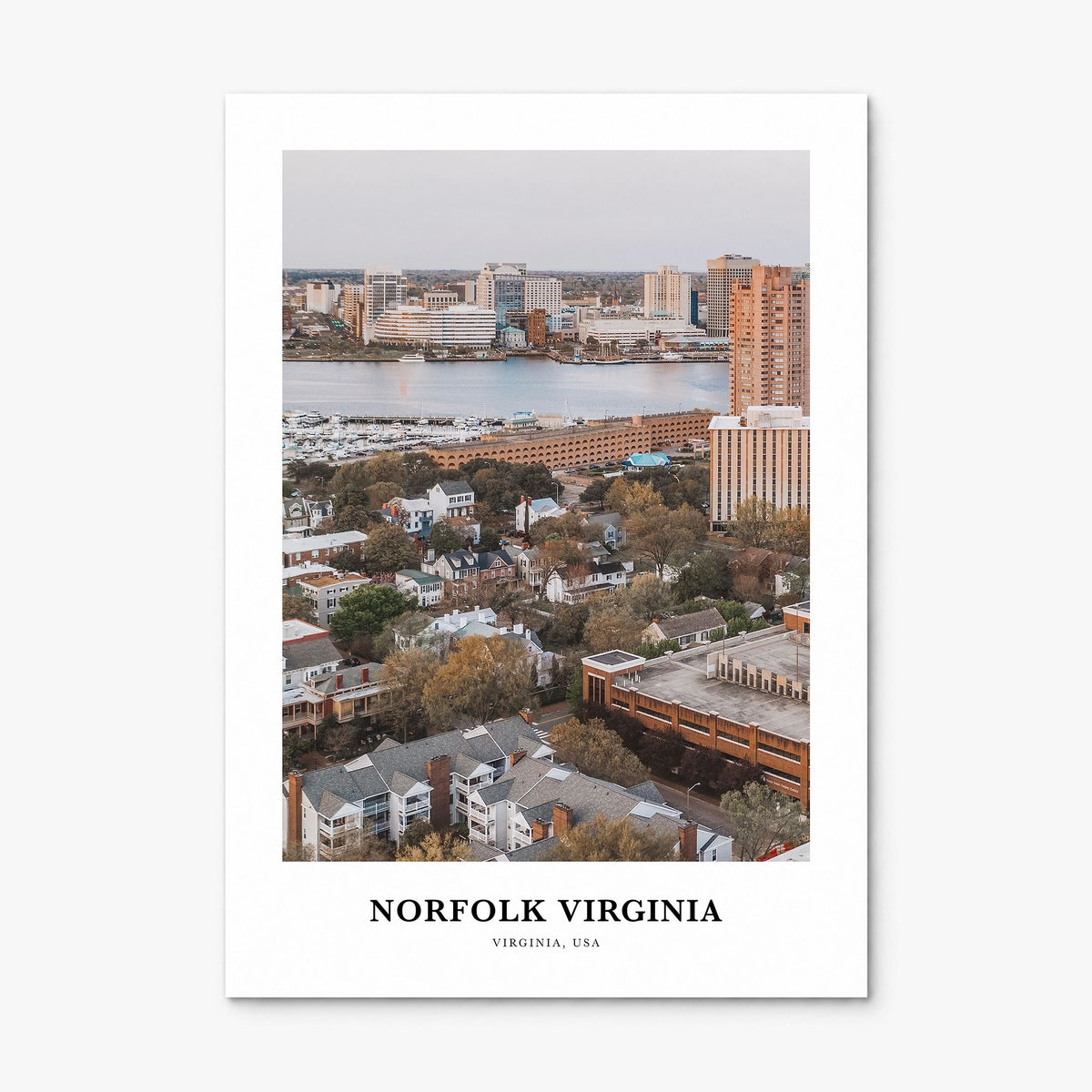Norfolk, Virginia Classic Poster, print only (unframed)