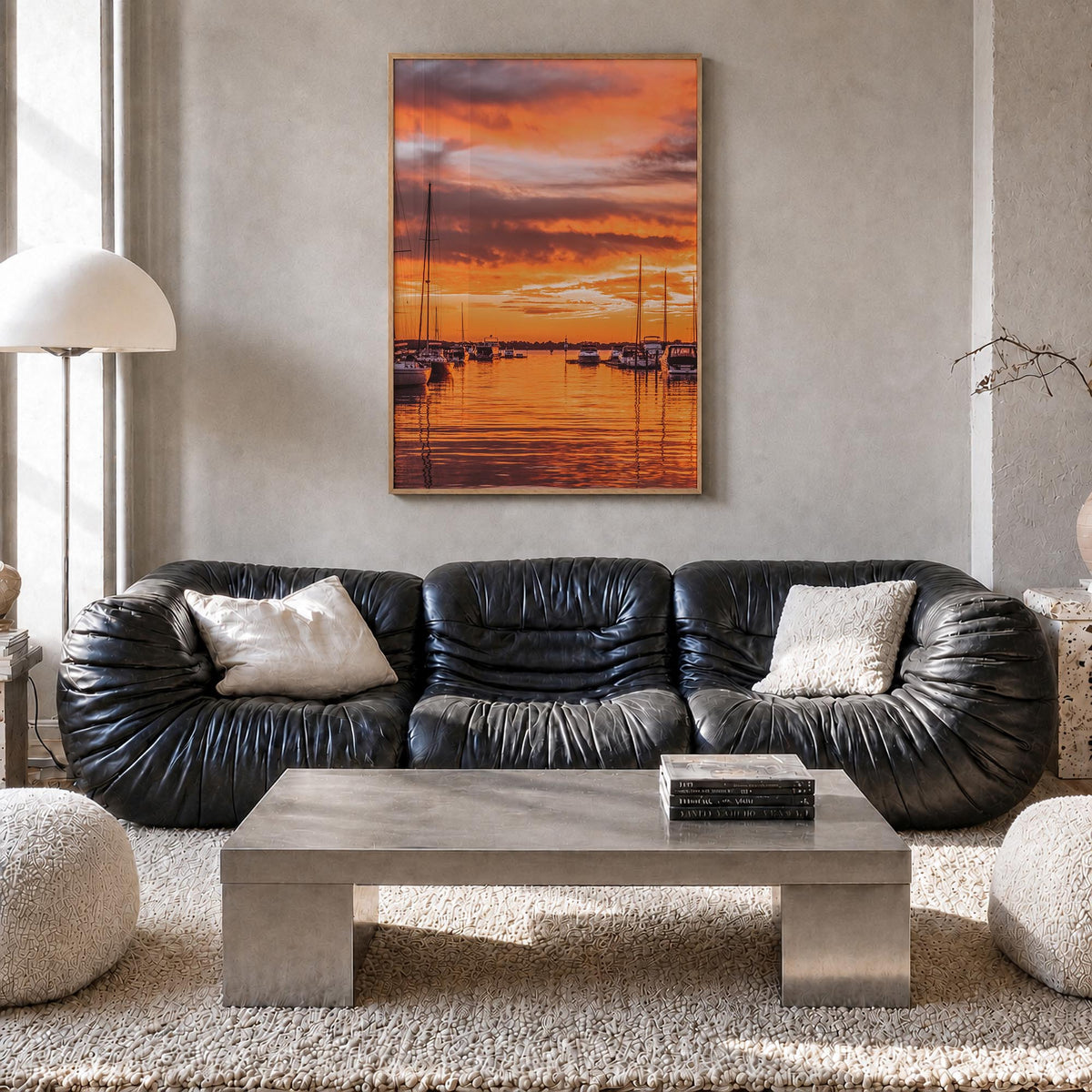 Norman no. 2 colorful photo poster of Oklahoma, USA – vertical wall art in natural wood frame, hanging on wall