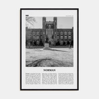 Norman Poster Black Wood / 8x12 in Nbourhood Travel B&W Poster