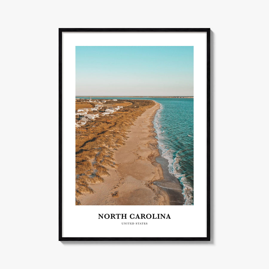 North Carolina no. 2 colorful classic poster of United States – vertical wall art, unframed print shown in interior mockup