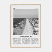 North Carolina No 4 Poster Natural Wood / 8x12 in Nbourhood Travel B&W Poster