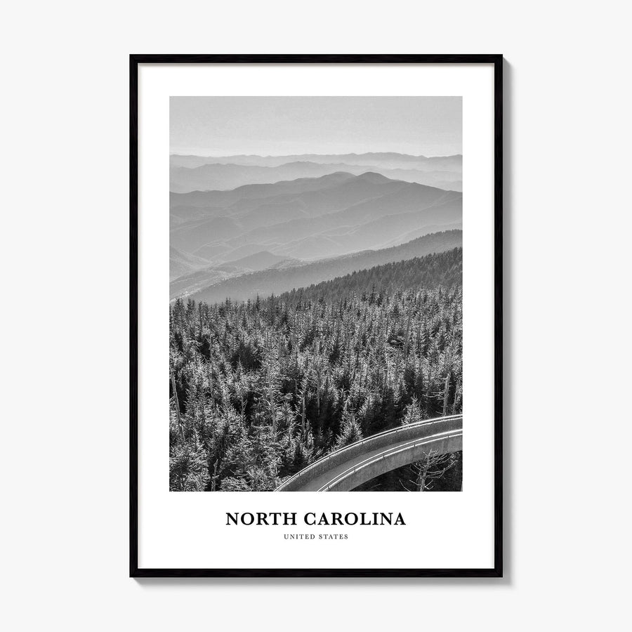 North Carolina Classic No 2 Poster, framed poster mockup