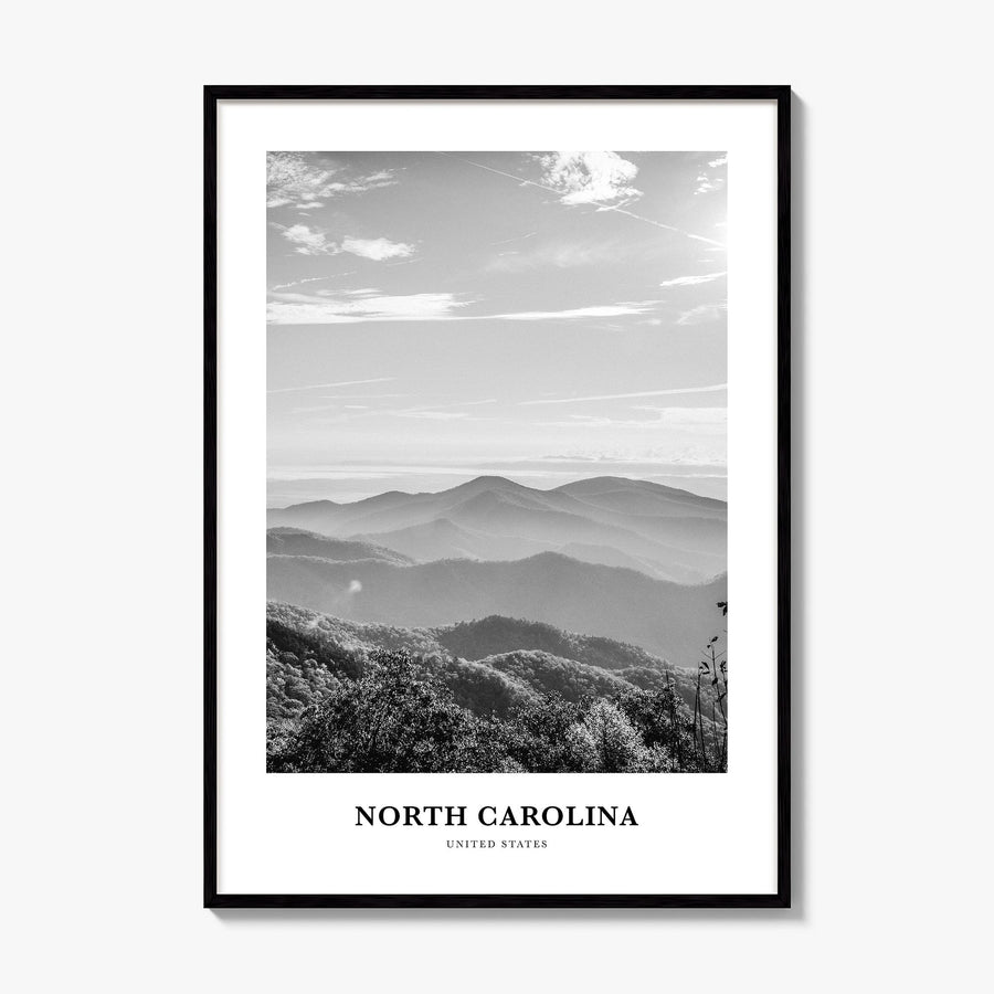 North Carolina Classic No 3 Poster, framed poster mockup