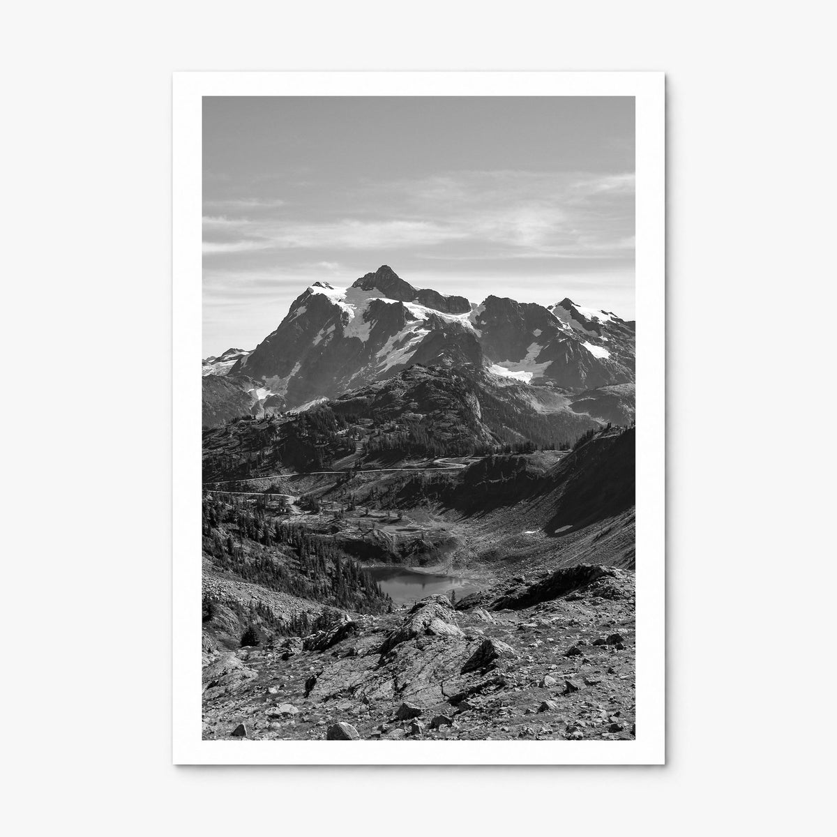 North Cascades National Park Photo Poster, print only (unframed), white border
