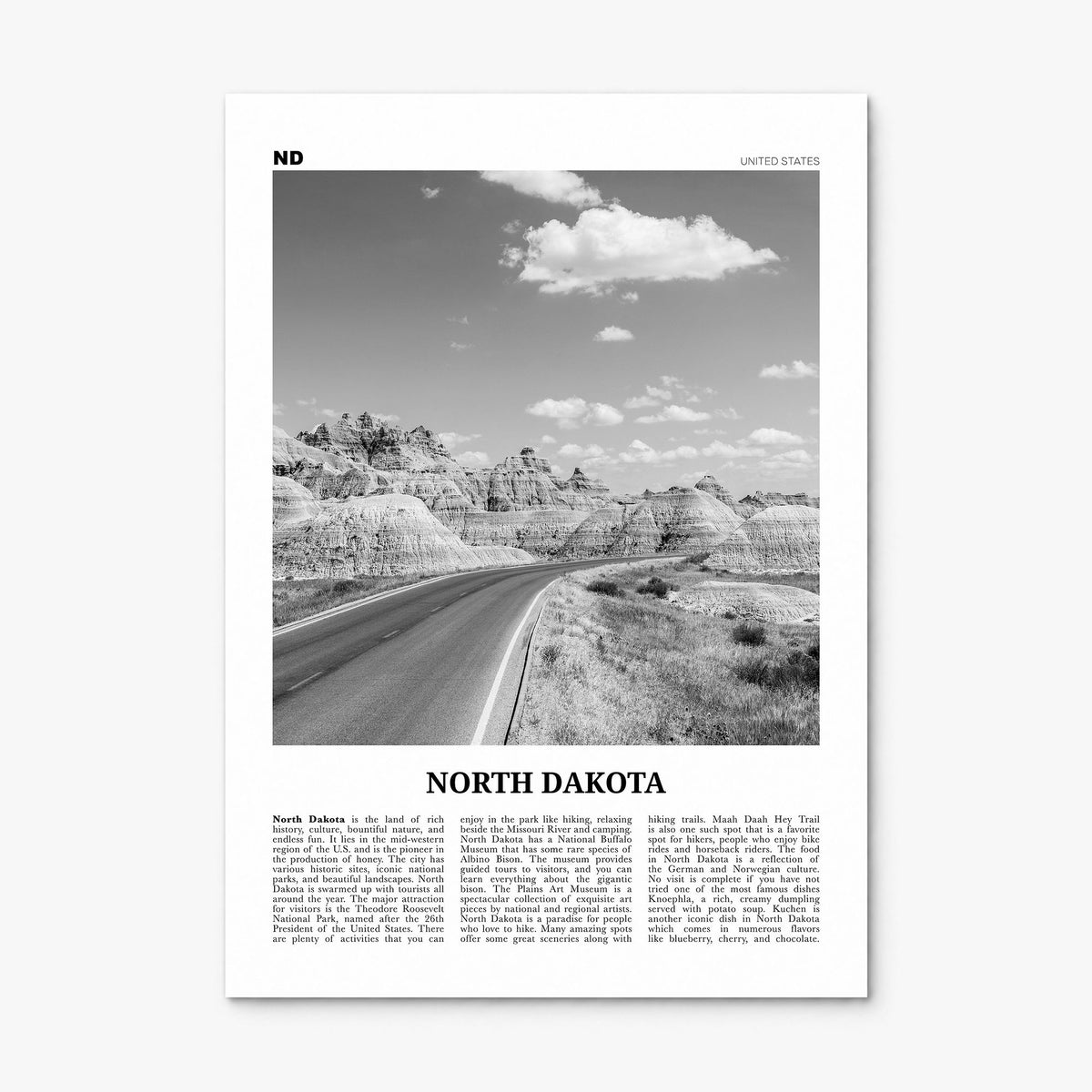 North Dakota Newspaper No 1 Poster, print only (unframed)