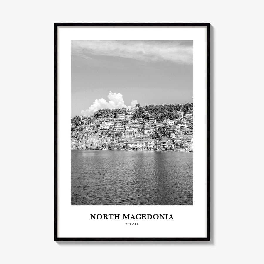 North Macedonia Classic Poster, framed poster mockup