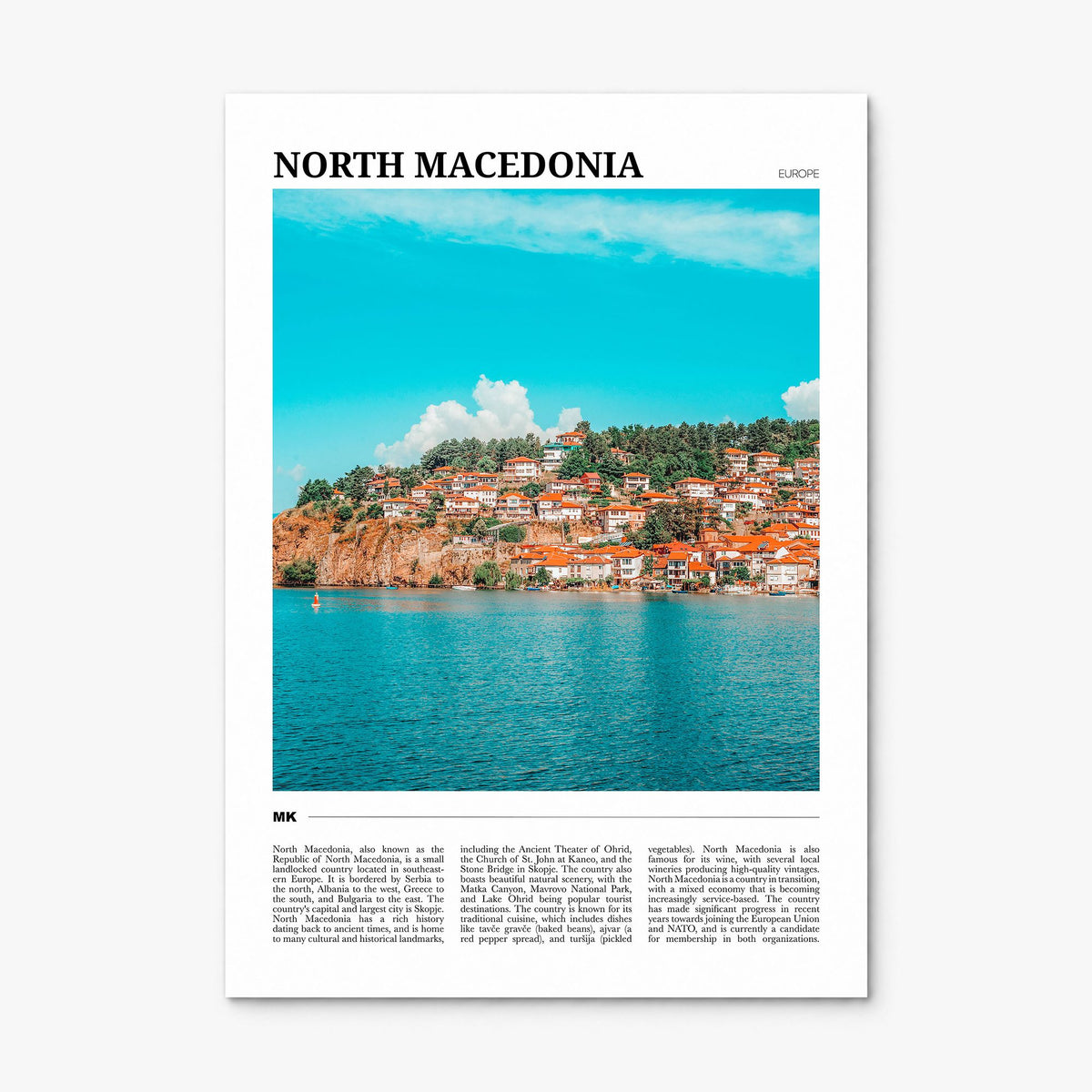 North Macedonia Travel Poster, print only (unframed)