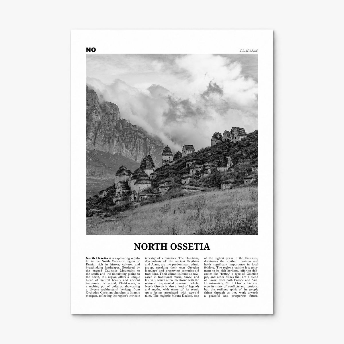 North Ossetia Newspaper Poster, print only (unframed)