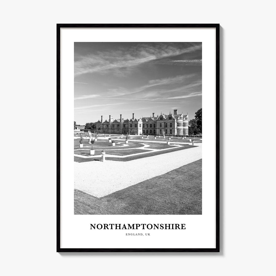 Northamptonshire Classic Poster, framed poster mockup