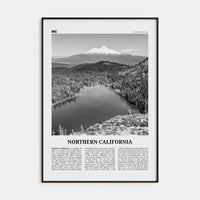 Northern California Poster None / 8x12 in Nbourhood Travel B&W Poster