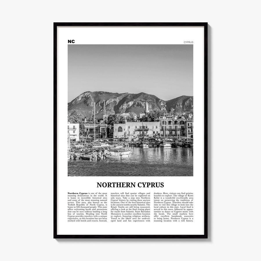 Northern Cyprus Newspaper Poster, framed poster mockup