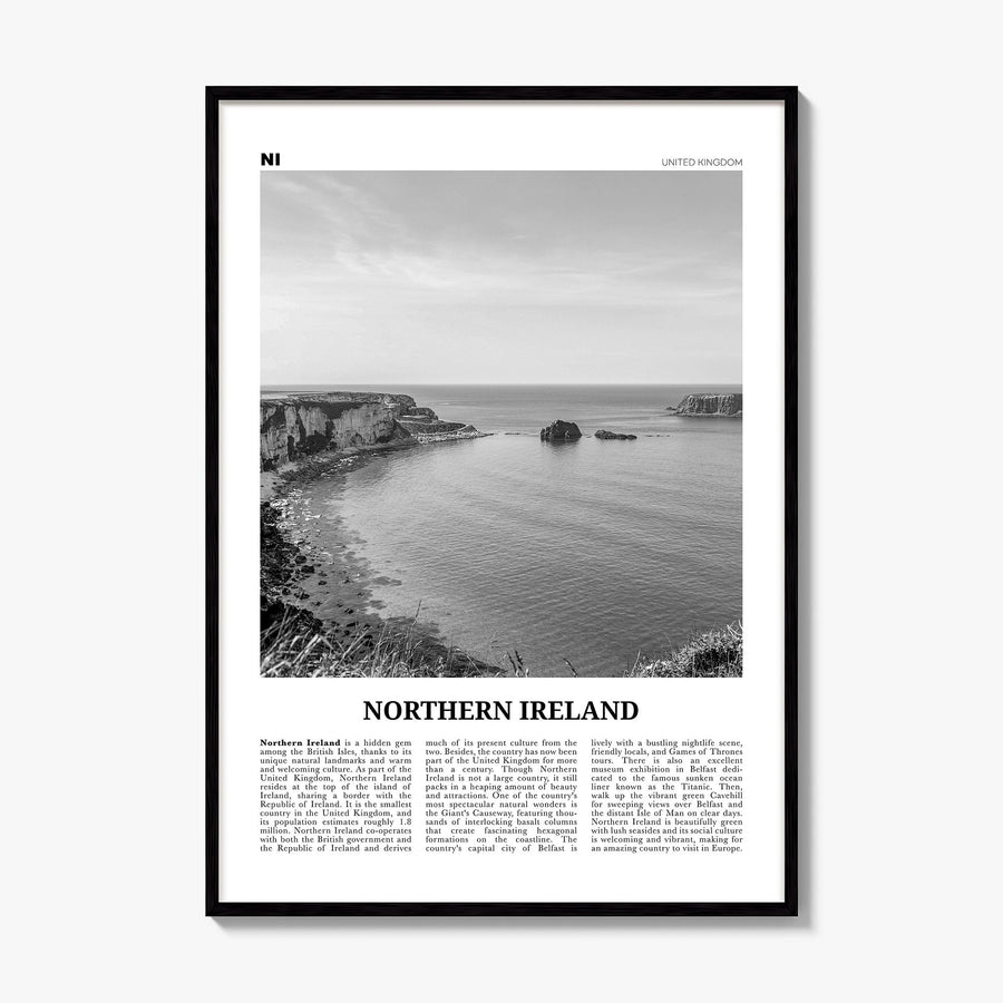 Northern Ireland Newspaper Poster, framed poster mockup