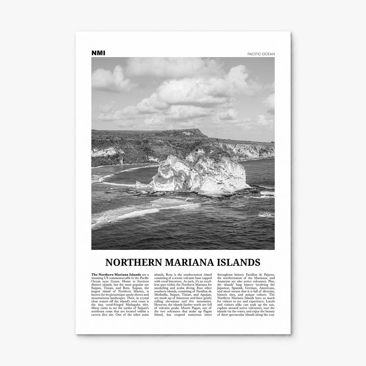 Northern Mariana Islands Newspaper Poster, print only (unframed)