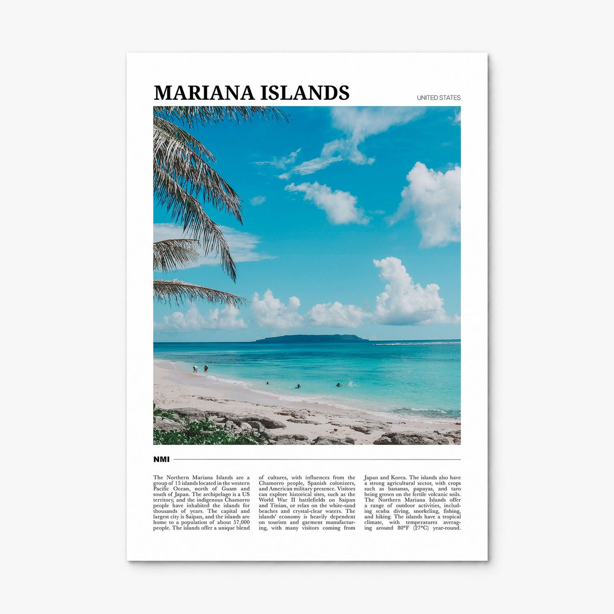 Mariana Islands Travel Poster, print only (unframed)