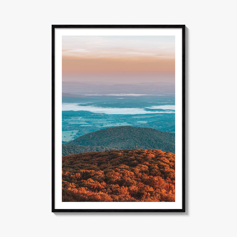 Northern Virginia colorful photo poster of Virginia, USA – vertical wall art, unframed print shown in interior mockup