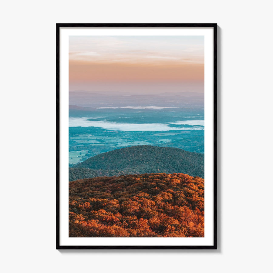 Northern Virginia Photo Poster, framed poster mockup, white border