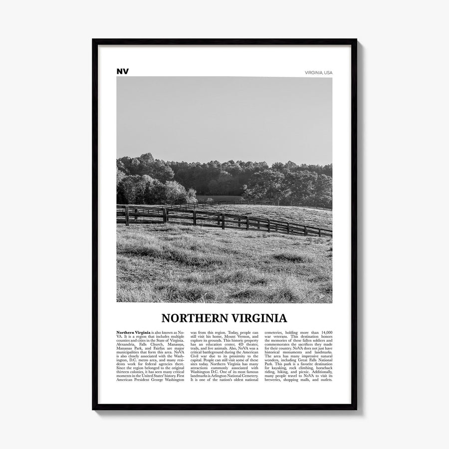 Northern Virginia Newspaper Poster, framed poster mockup