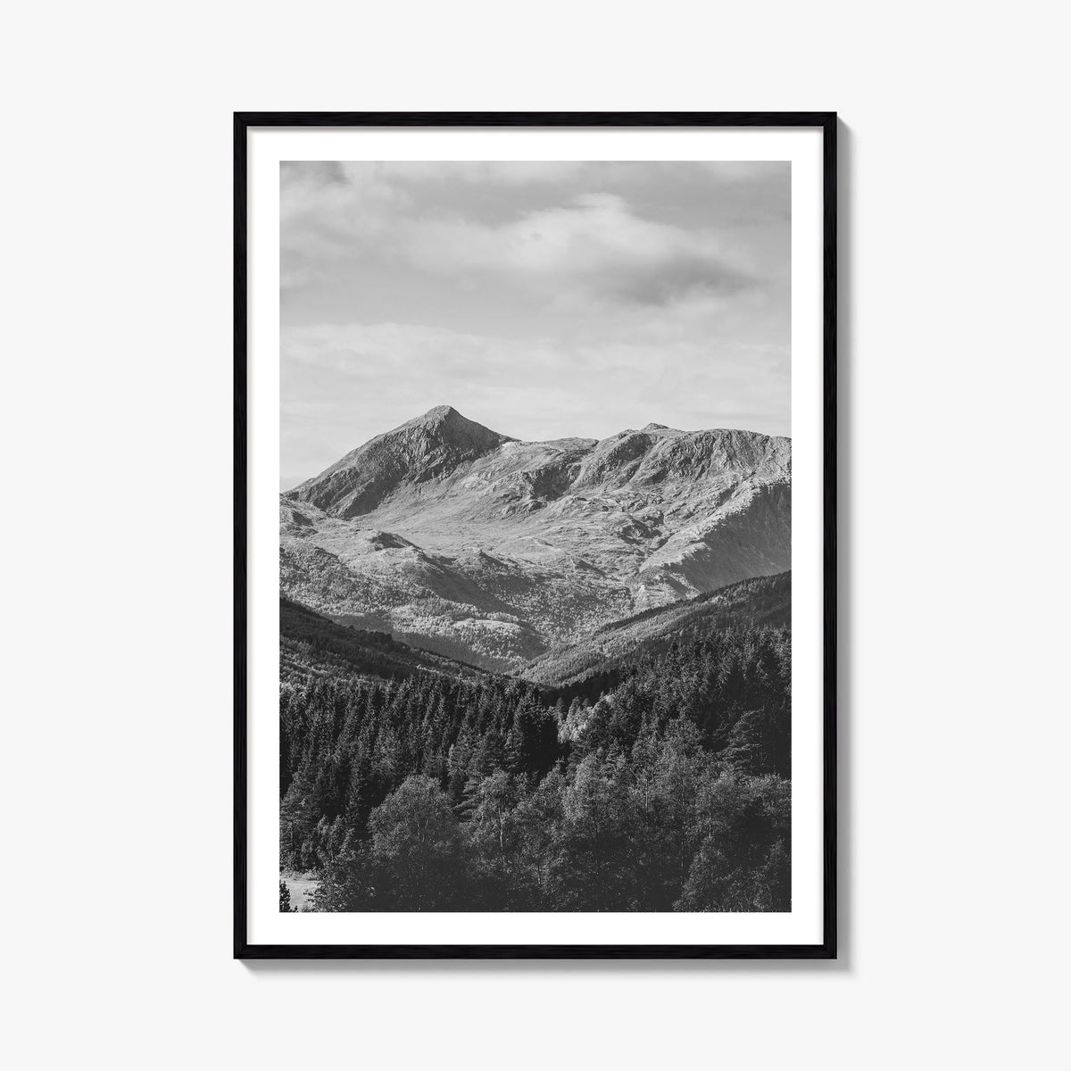 Norway no. 1 black & white photo poster of Europe – vertical wall art, unframed print shown in interior mockup