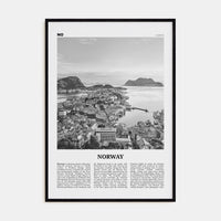 Norway Poster Black Wood / 8x12 in Nbourhood Travel B&W Poster