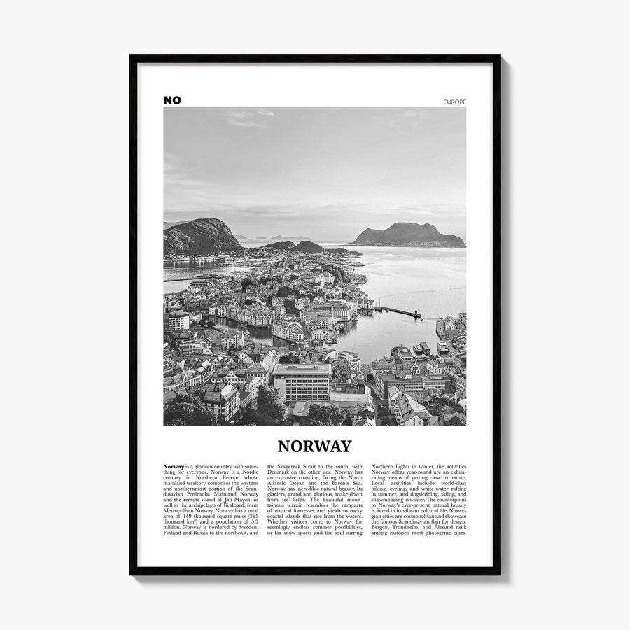 Norway Newspaper Poster, framed poster mockup
