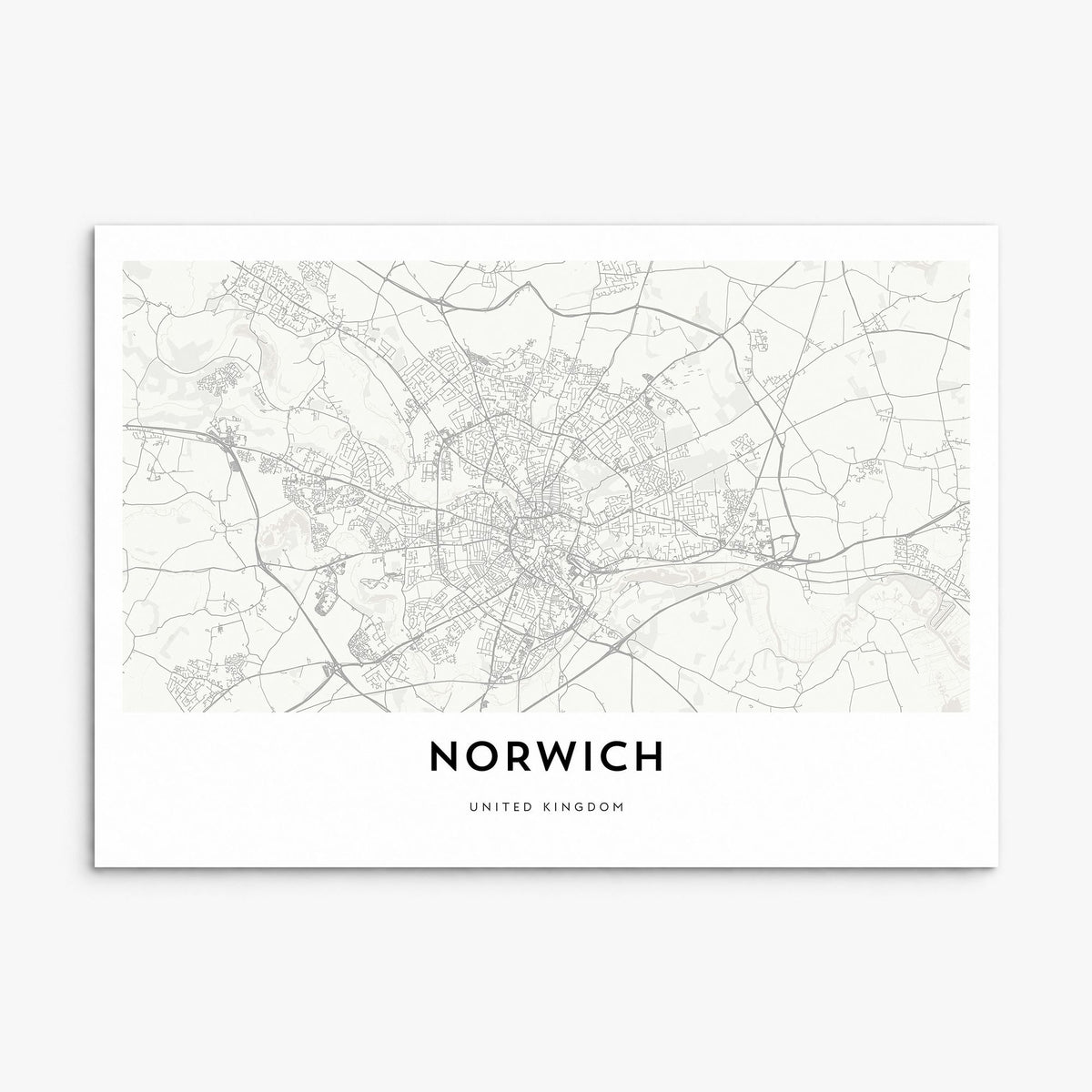 Norwich Map Poster, print only (unframed)