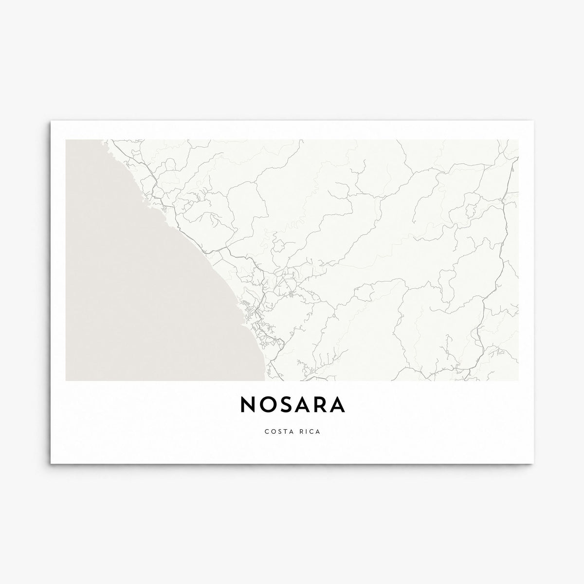 Nosara Map Poster, print only (unframed)